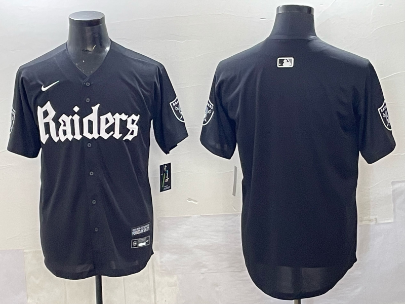 Men's Las Vegas Raiders Blank Black 'Gothic Sin City Shadows Edition' Vapor Limited Stitched Baseball Jersey Men's Las Vegas Raiders Blank Black 'Gothic Sin City Shadows Edition' Vapor Limited Stitched Baseball Jersey